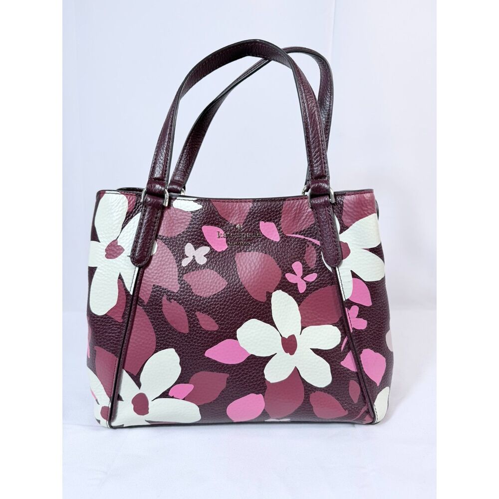 Kate Spade Jackson Forest Floral Medium Triple Compartment Satchel Pink Multi